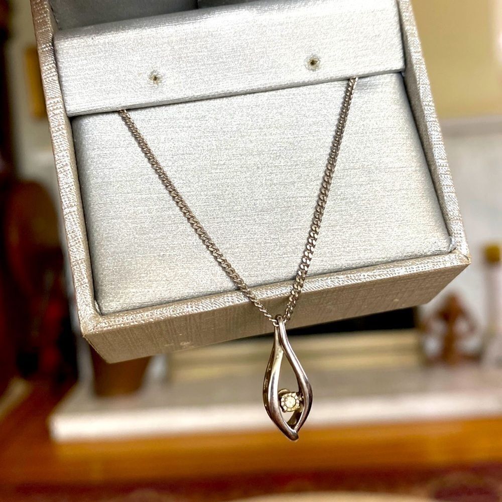 Michael Hill Genuine Diamond Pendant 925 Sterling Silver Necklace